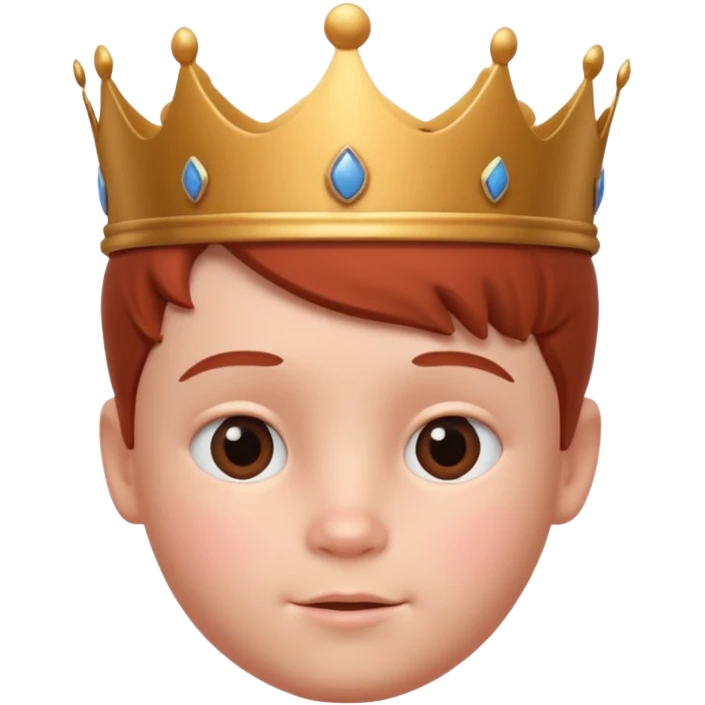 Royal Kids head 3d with texture real face emoji
