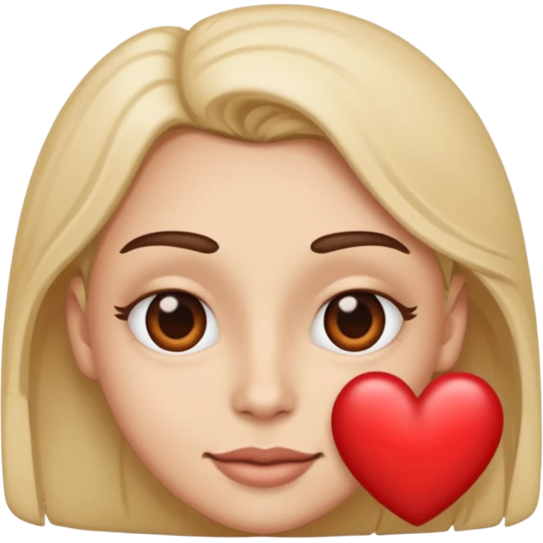 heart eyes with a weird smirk emoji