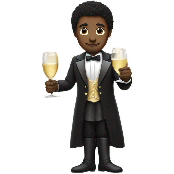 Knight wearing a tuxedo with a glass of champagne  emoji