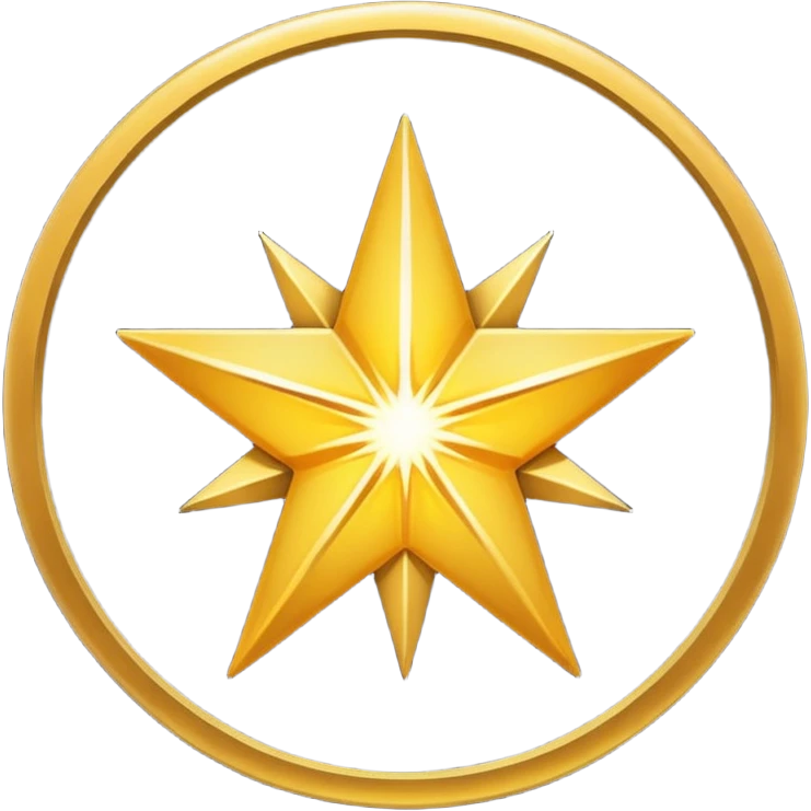 Star inside black circle emoji