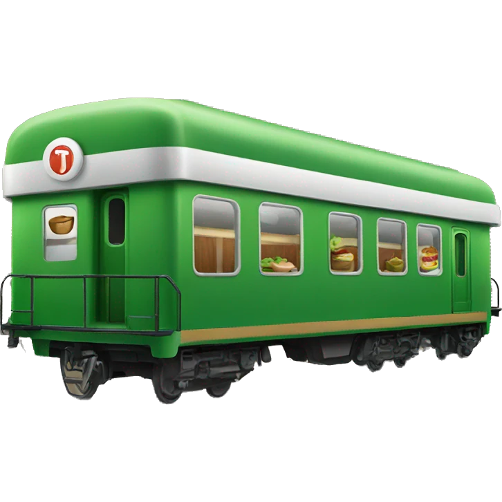 Green train restaurant  emoji