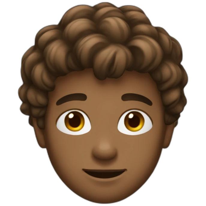 garçon cheveux brun emoji