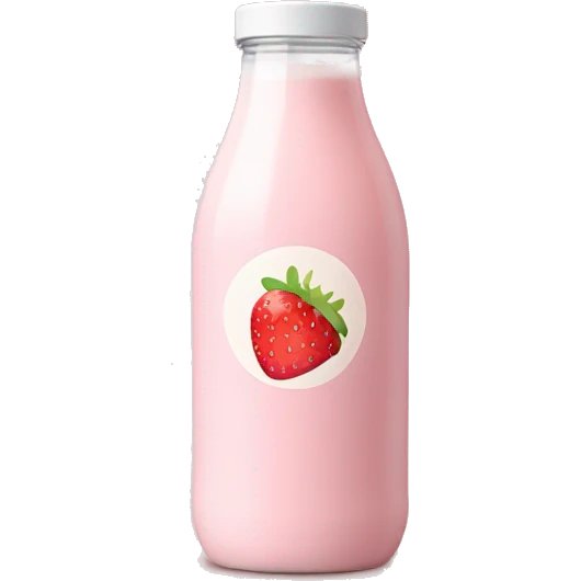 Strawberry milk in a soft pink bottle emoji