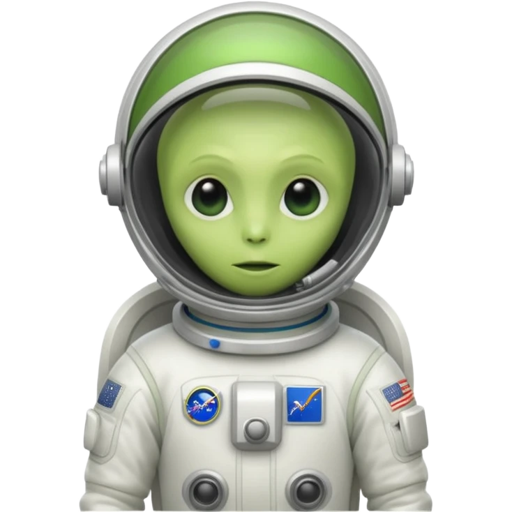 green alien white Astronaut emoji