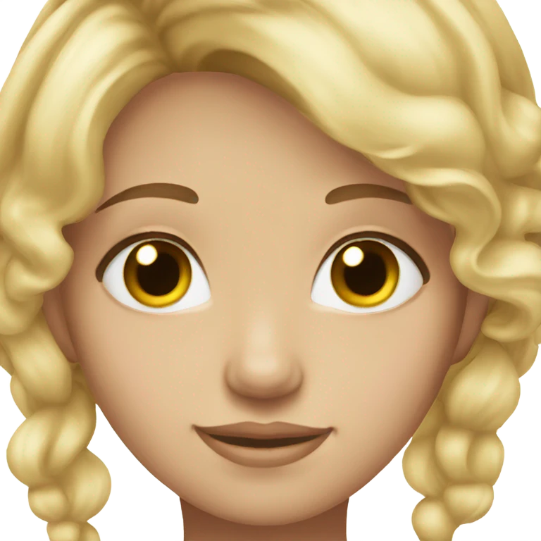 Hazel eyes with blonde hair girl  emoji