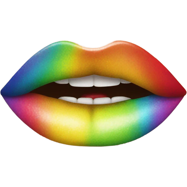 Rainbow lips emoji