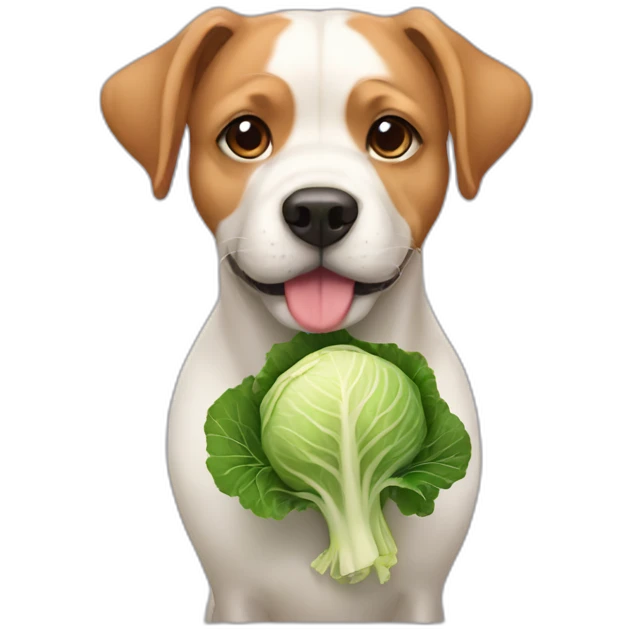 dog a cabbage emoji
