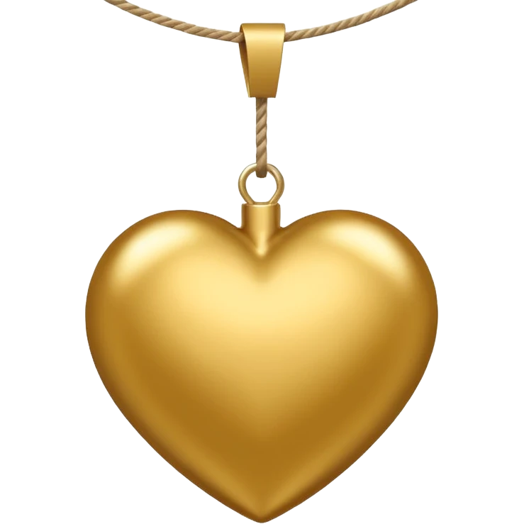gold heart shaped ball with string emoji