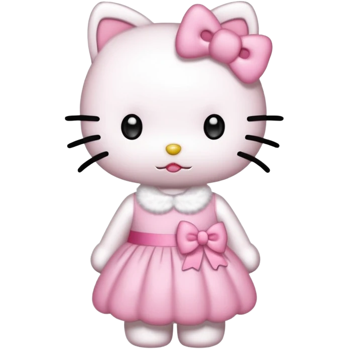 Hello Kitty with a pink bow and dress emoji