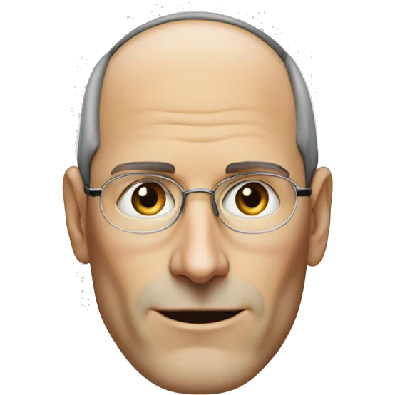 young Steve jobs without glasses tangel emoji
