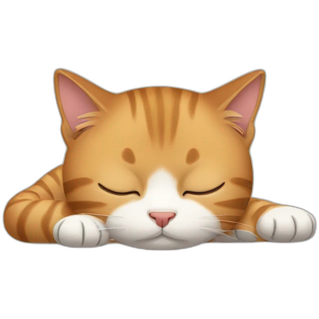 Snoozing cat emoji