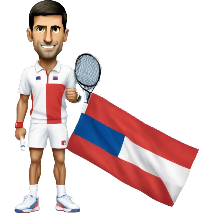 novak djokovic holding serbia flag emoji