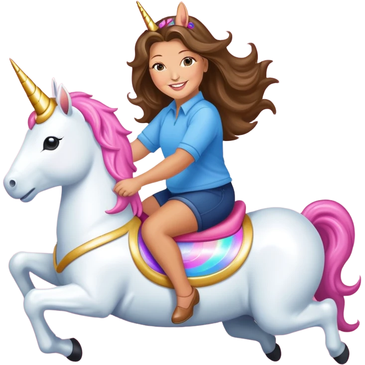 abby lee miller riding a unicorn space ship emoji