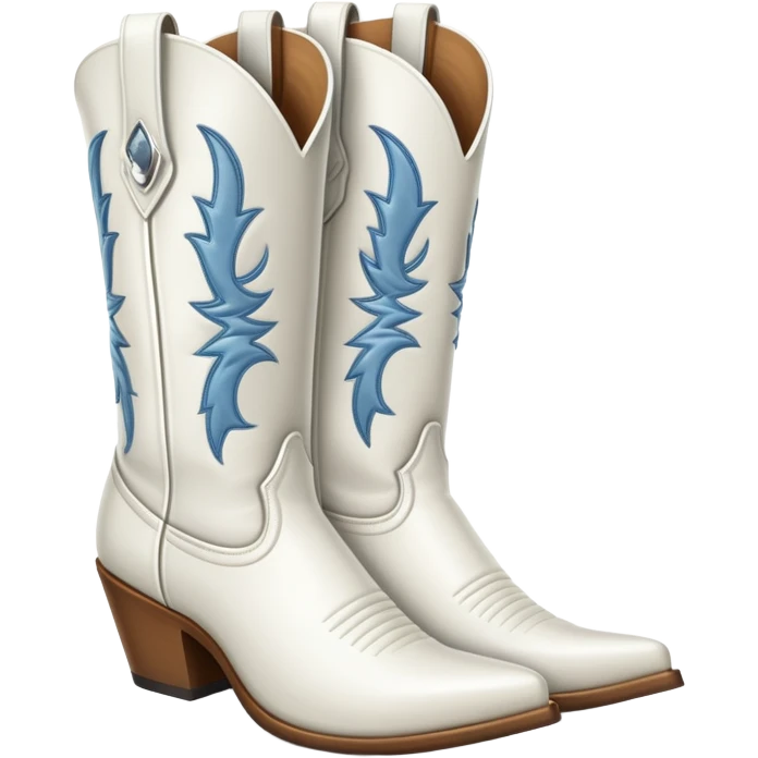 White cowboy boots  emoji