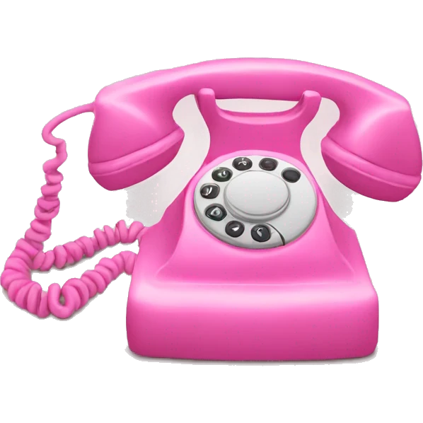 Pink phone emoji