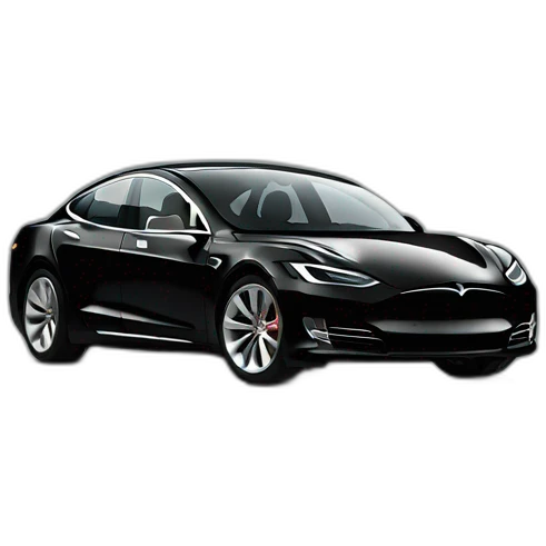 black tesla car front view emoji