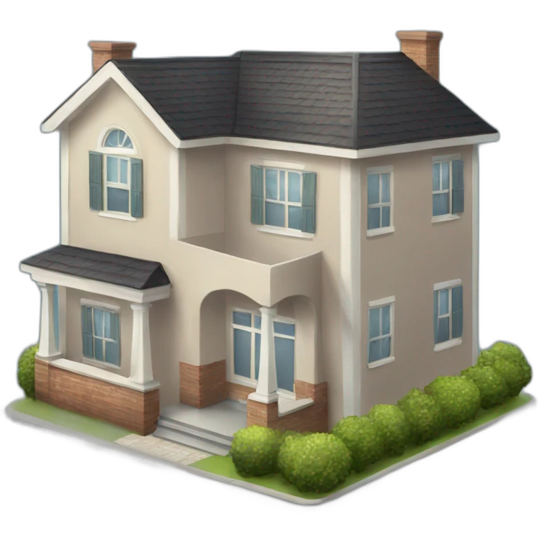 suburban house emoji