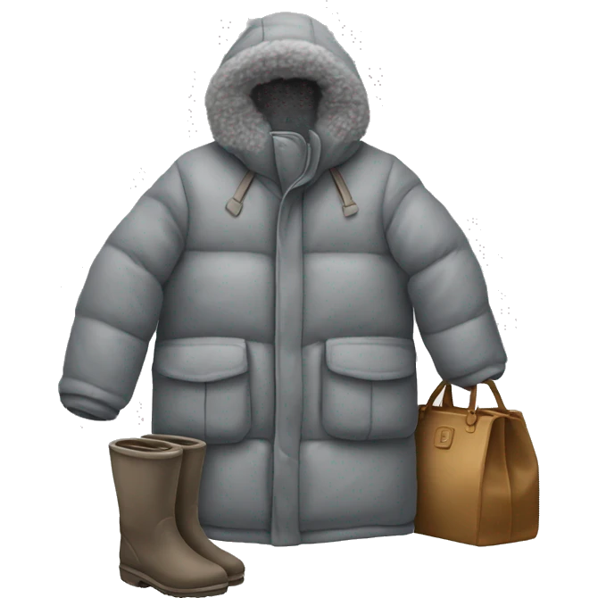 grey winter belongings  emoji