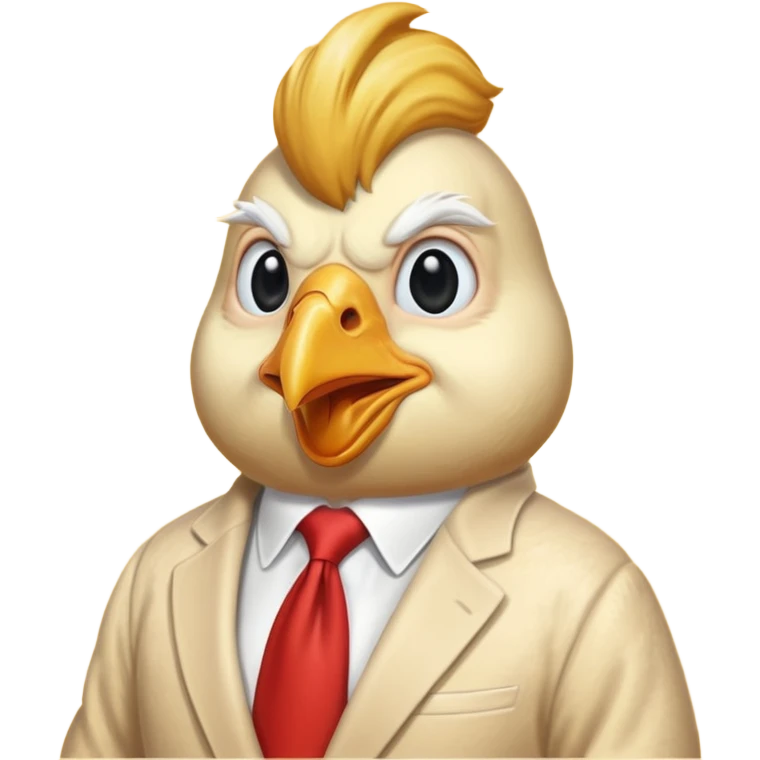 Donald trump in a chicken suit  emoji
