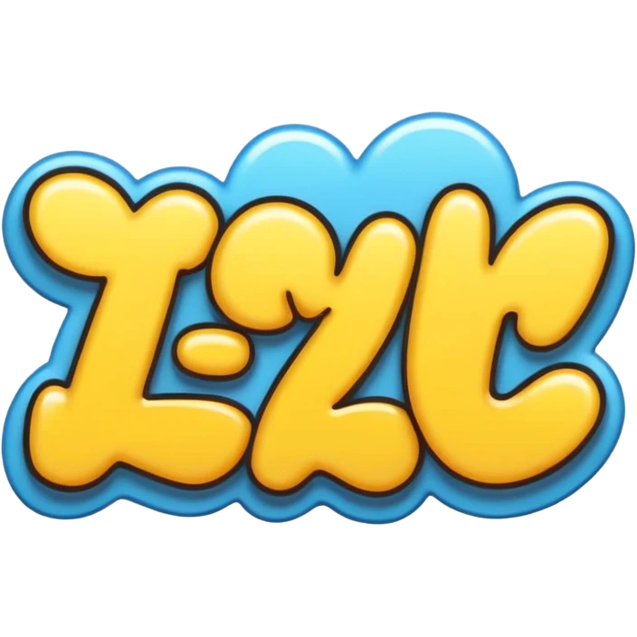 “Emoji-style graffiti text saying ‘TYCW.’, bold smooth strokes, cartoon style, thick rounded lines, modern emoji aesthetic, clean vector look, high contrast, centered composition, transparent background, flat colors, no texture, no realistic effects, sticker emoji style, emoji