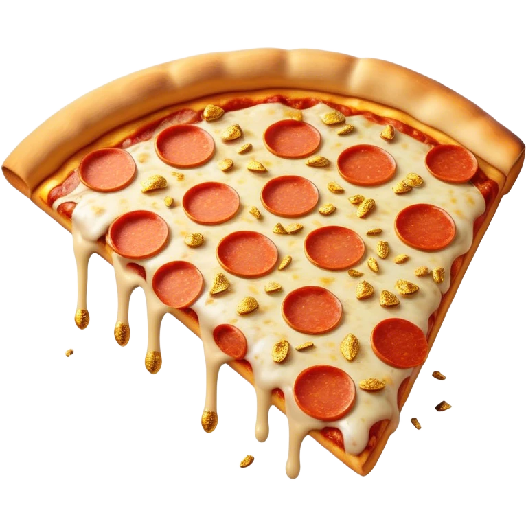 Pizza with gold emoji
