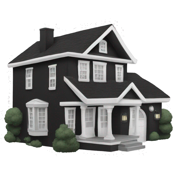 Black and White House  emoji