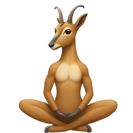Chamois practicing yoga emoji