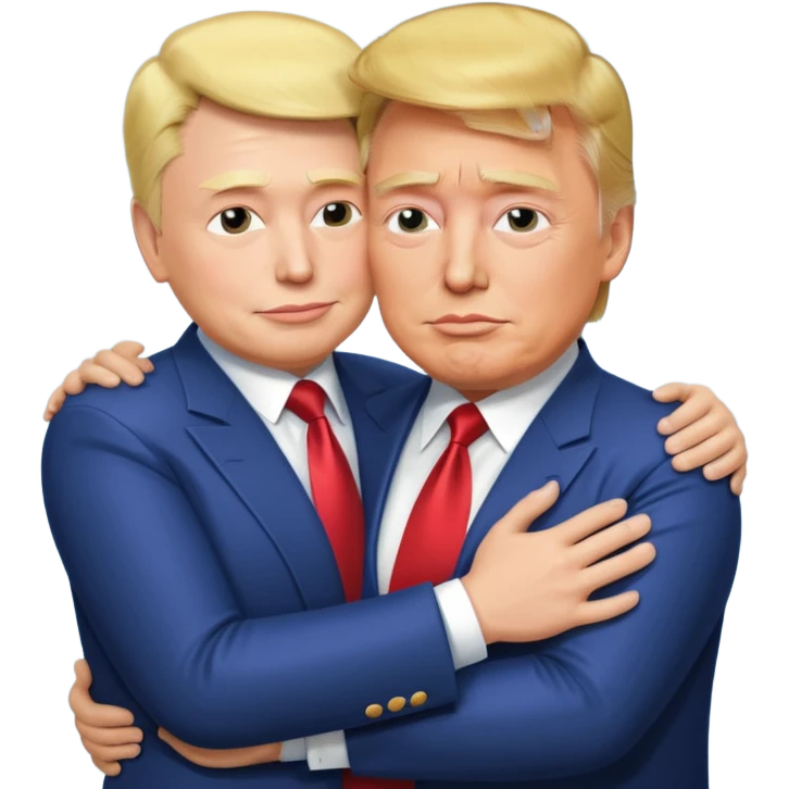 Trump hugging elon musk emoji