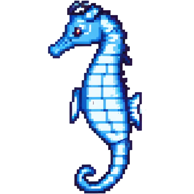blue seahorse emoji