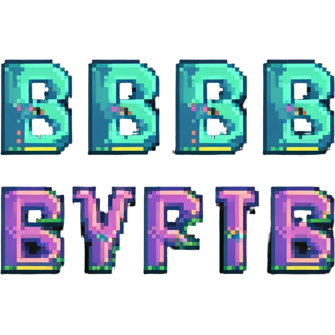 SR CRYPTO text in bold arcade-style pixel lettering emoji