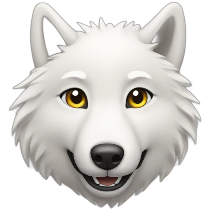 arctic wolf smiling emoji