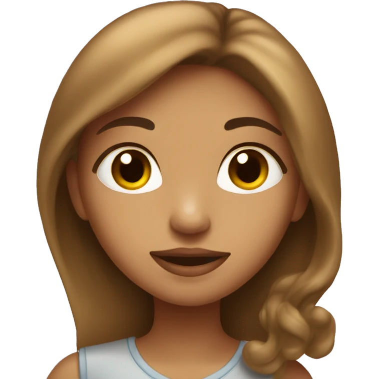A light-skinned brown-haired girl sends a kiss emoji