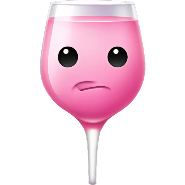 Pink martini with no face emoji