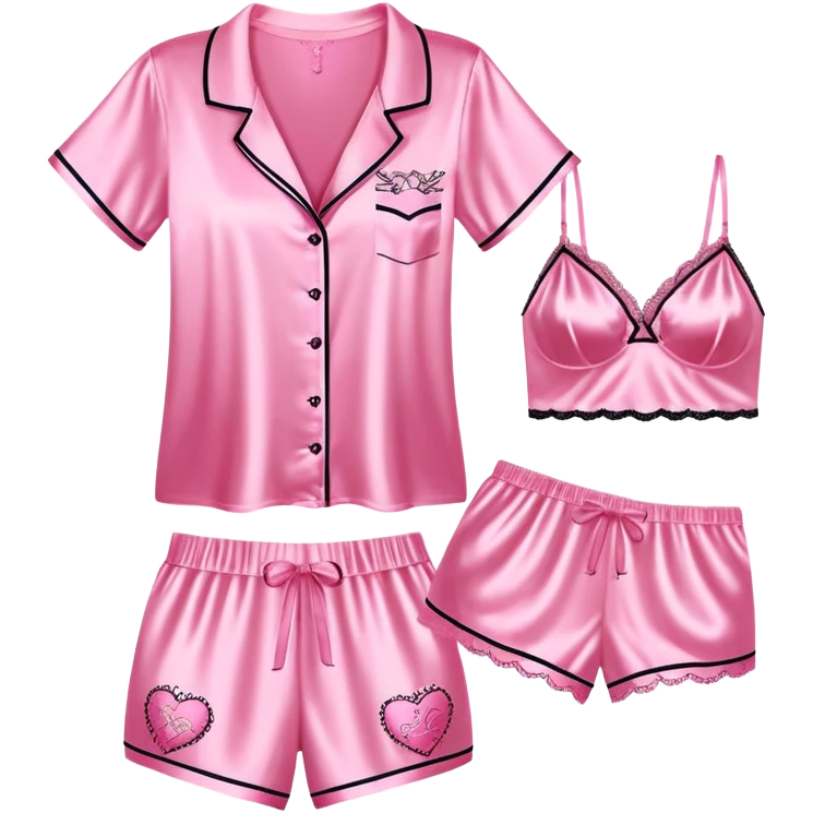 pink victoria’s secret pajama set emoji