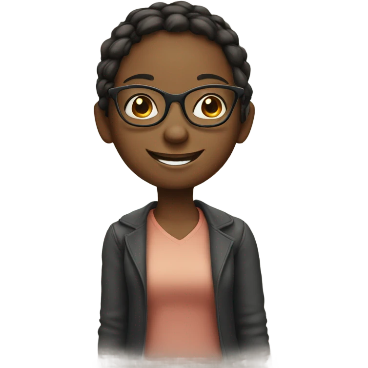 smiling girl with glasses emoji