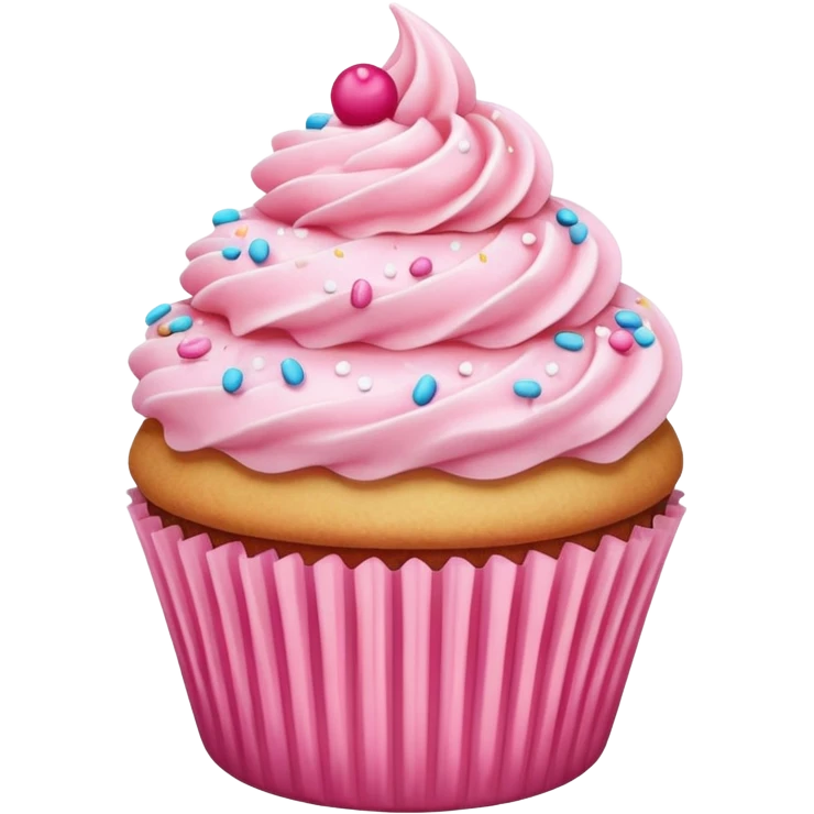 Cupcake with pink icing emoji