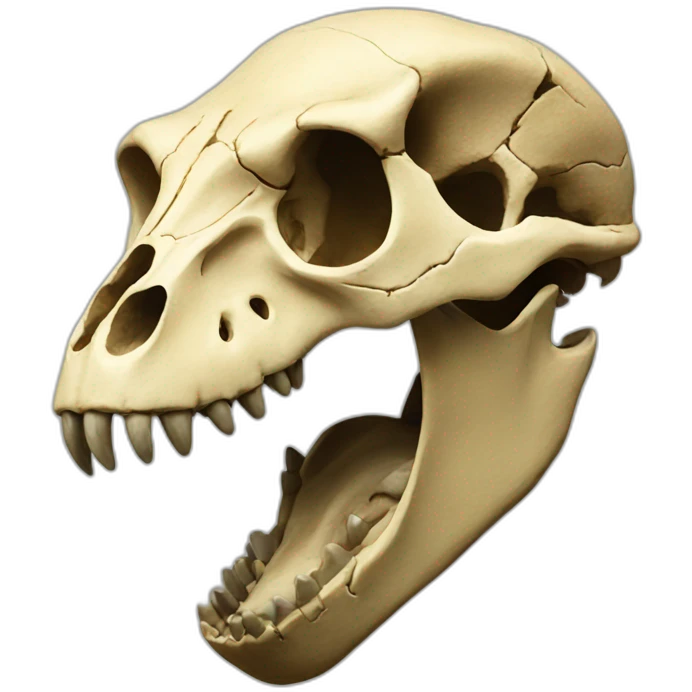 trex fossil skull emoji
