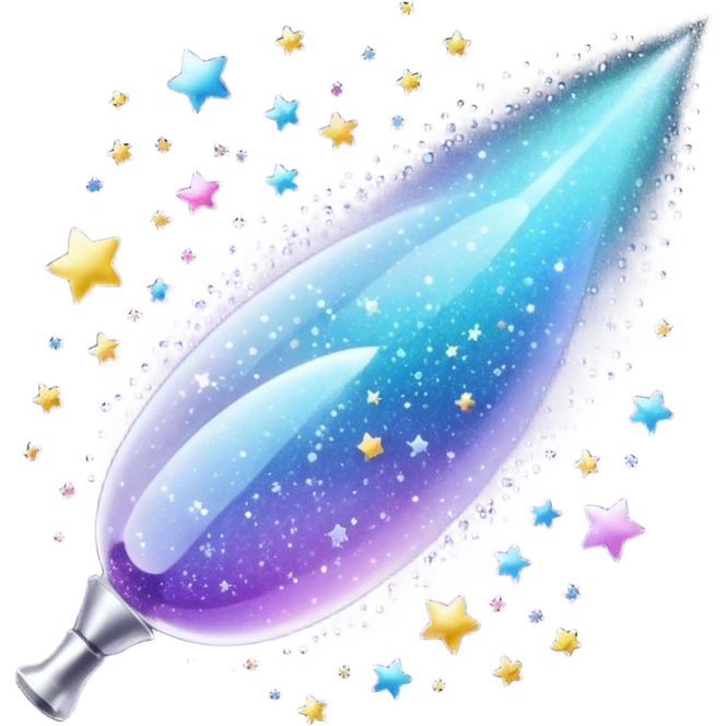 tiny glitter dust floating in the air, very small sparkles scattered everywhere, bright and shiny, like magical fine dust. Rounded, glossy, smooth, soft shadows, white background.




 emoji
