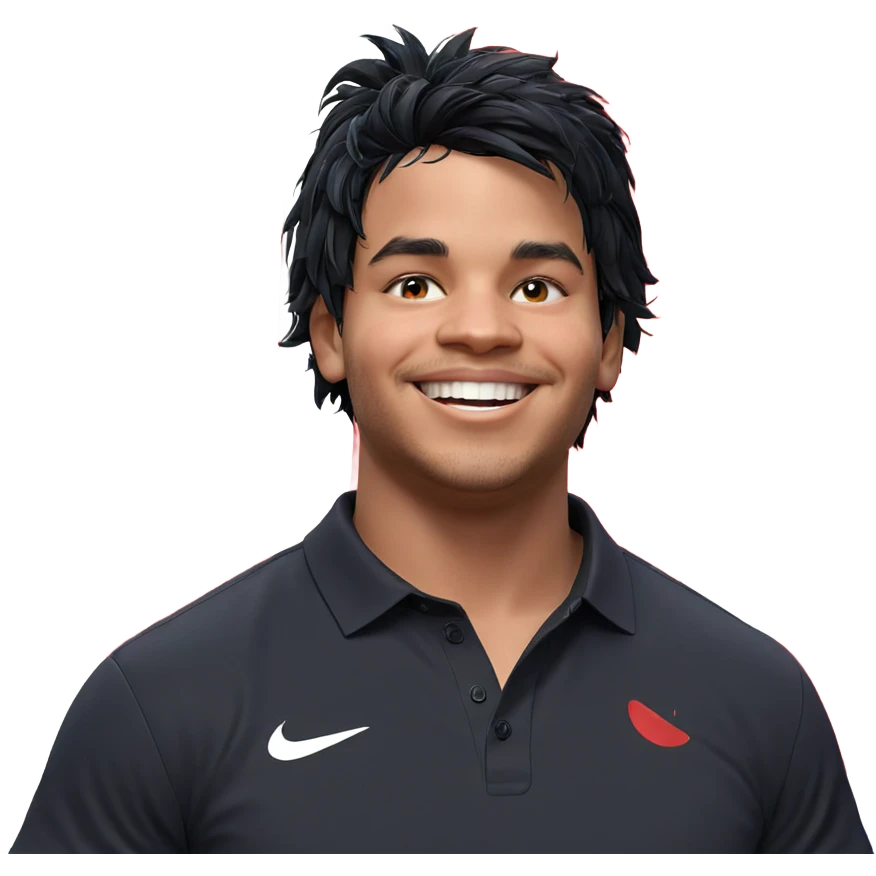 smiling boy with black hair emoji