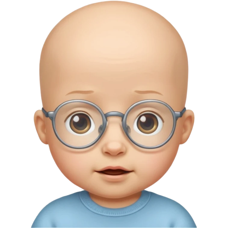 bald glasses baby emoji