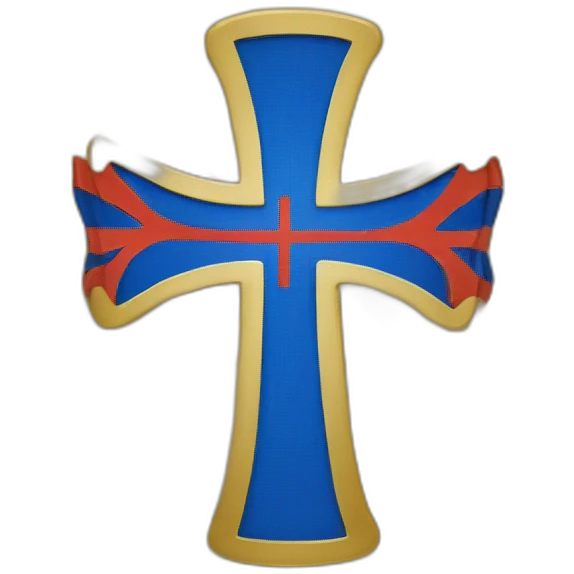 flag emoji with a blue Scandinavian cross with a red outline on a yellow background Ingermanland emoji