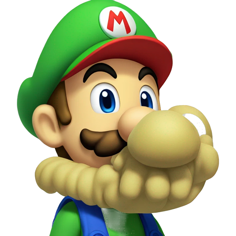 Mario kissing Luigi  emoji