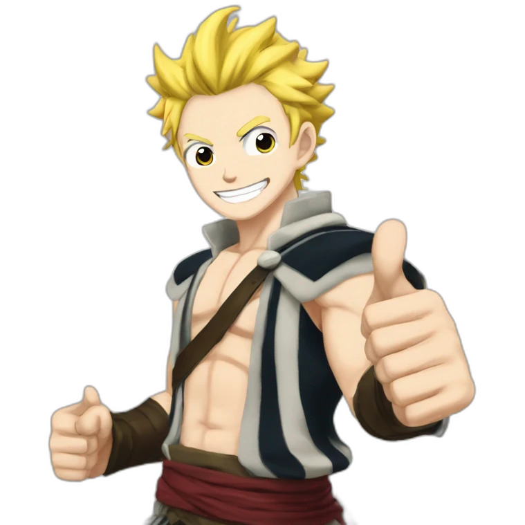 fairy tail laxus thumbs up emoji