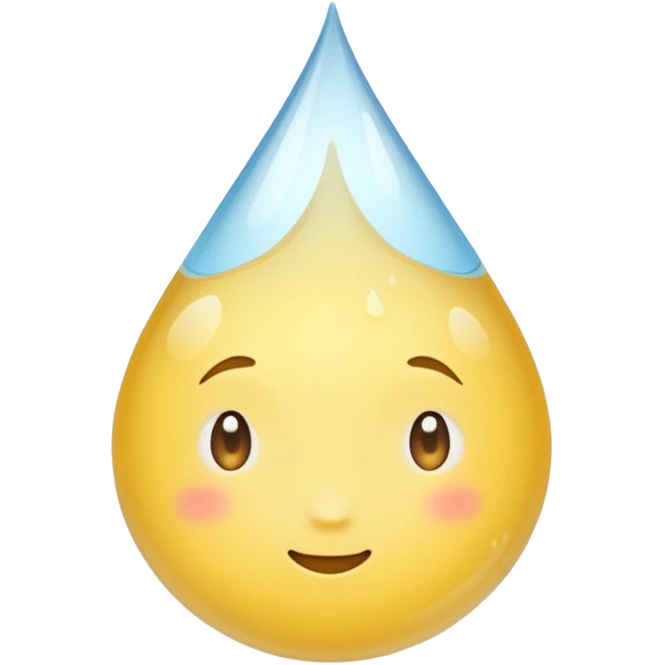I want a water squirt emoji but its colored a yellowish white but mostly white emoji