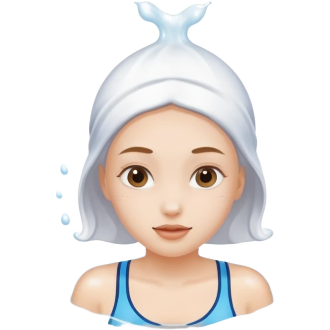 Sexy girl swimming in milk emoji