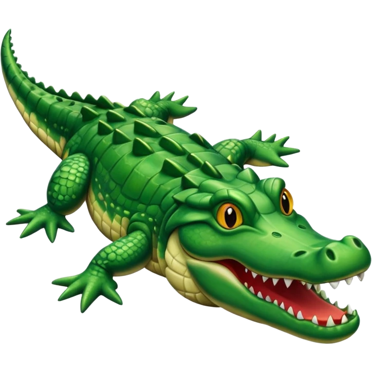 Crocodile swimming emoji