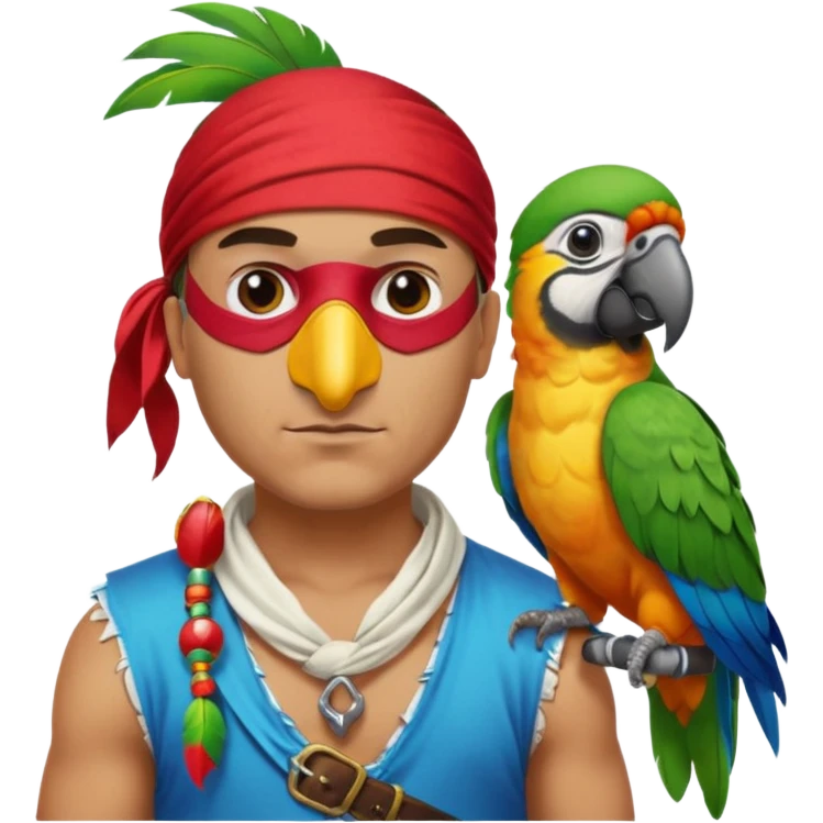 pirate and parrot emoji