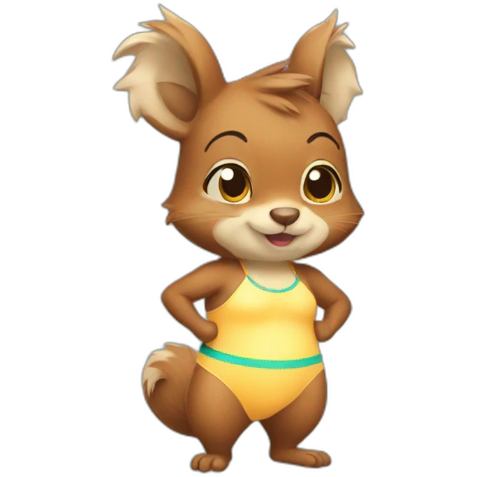 Squirrel in swimsuit emoji