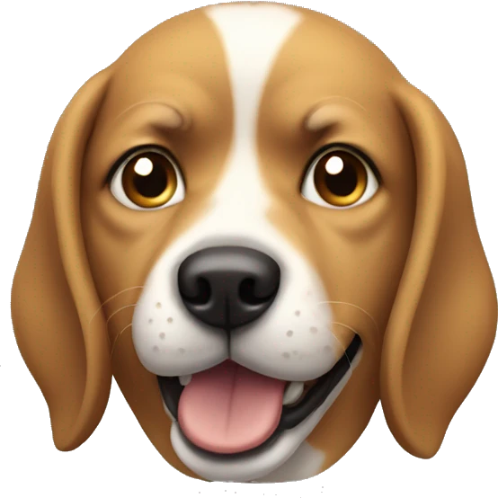Half dog half human face emoji