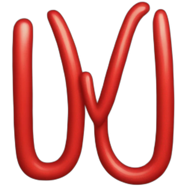  red letters luv u emoji